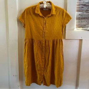 Girls XL Old Navy Mustard Yellow Dress
